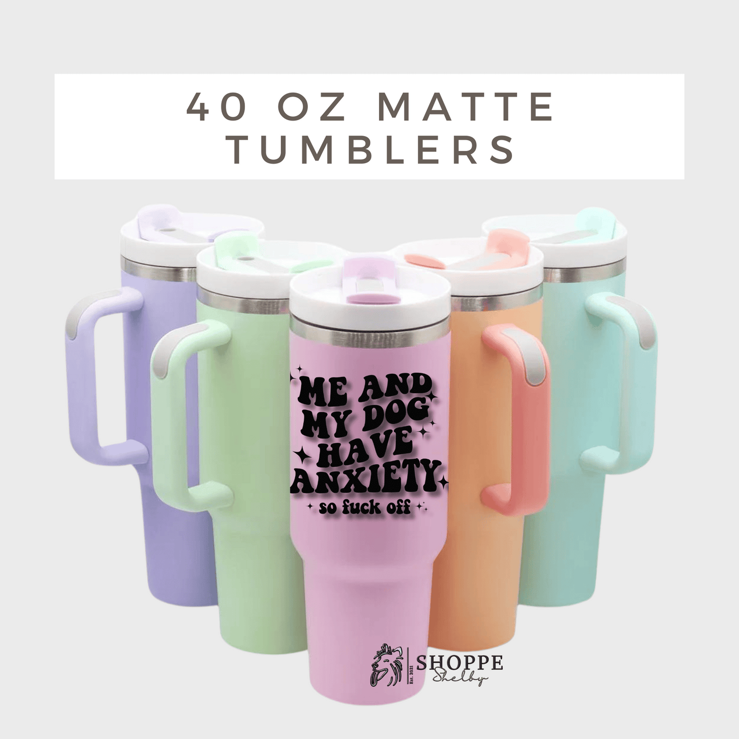 40 oz Matte Colored Tumblers