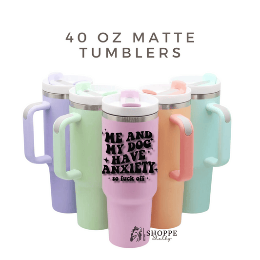 40 oz Matte Colored Tumblers