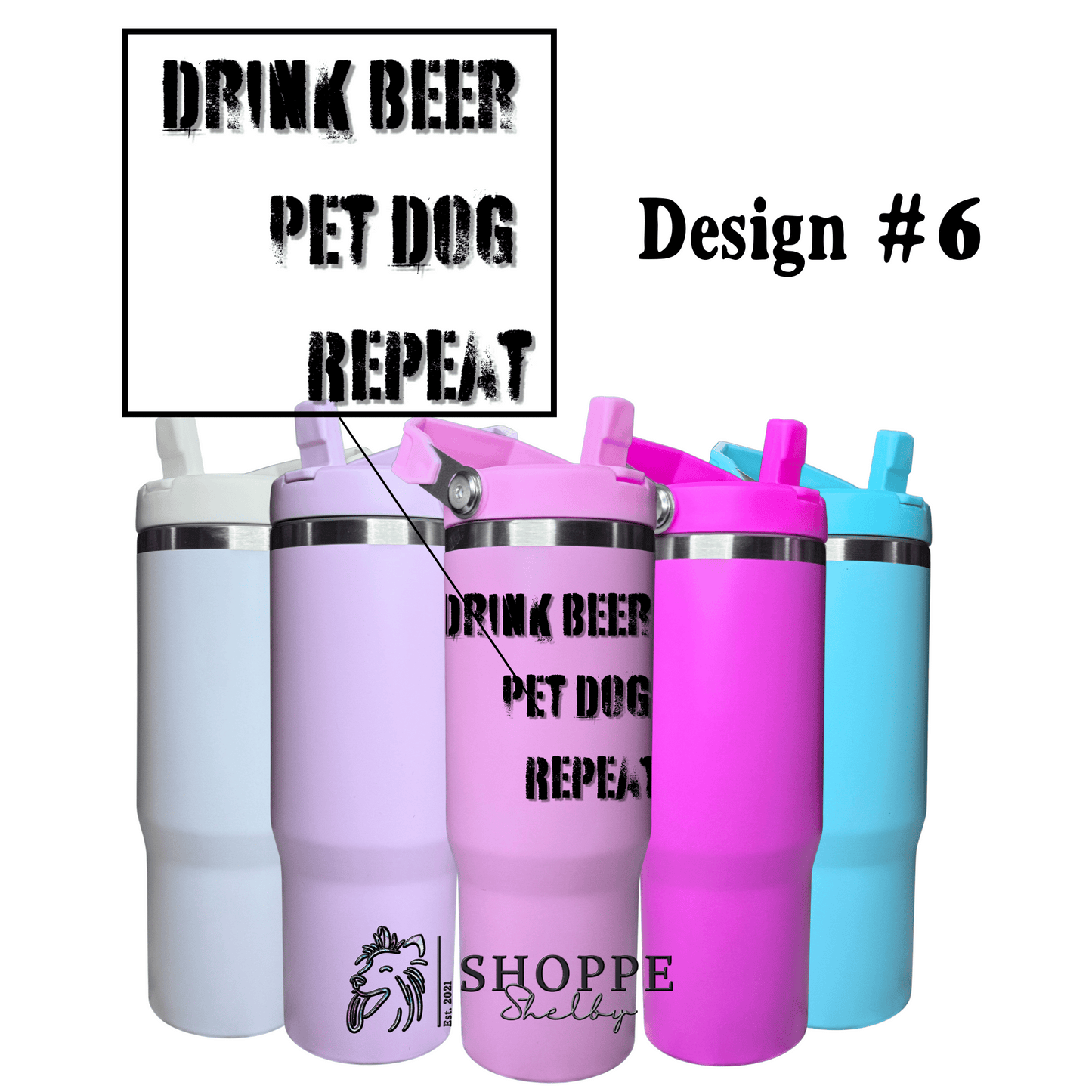 30oz Flip Straw Tumblers