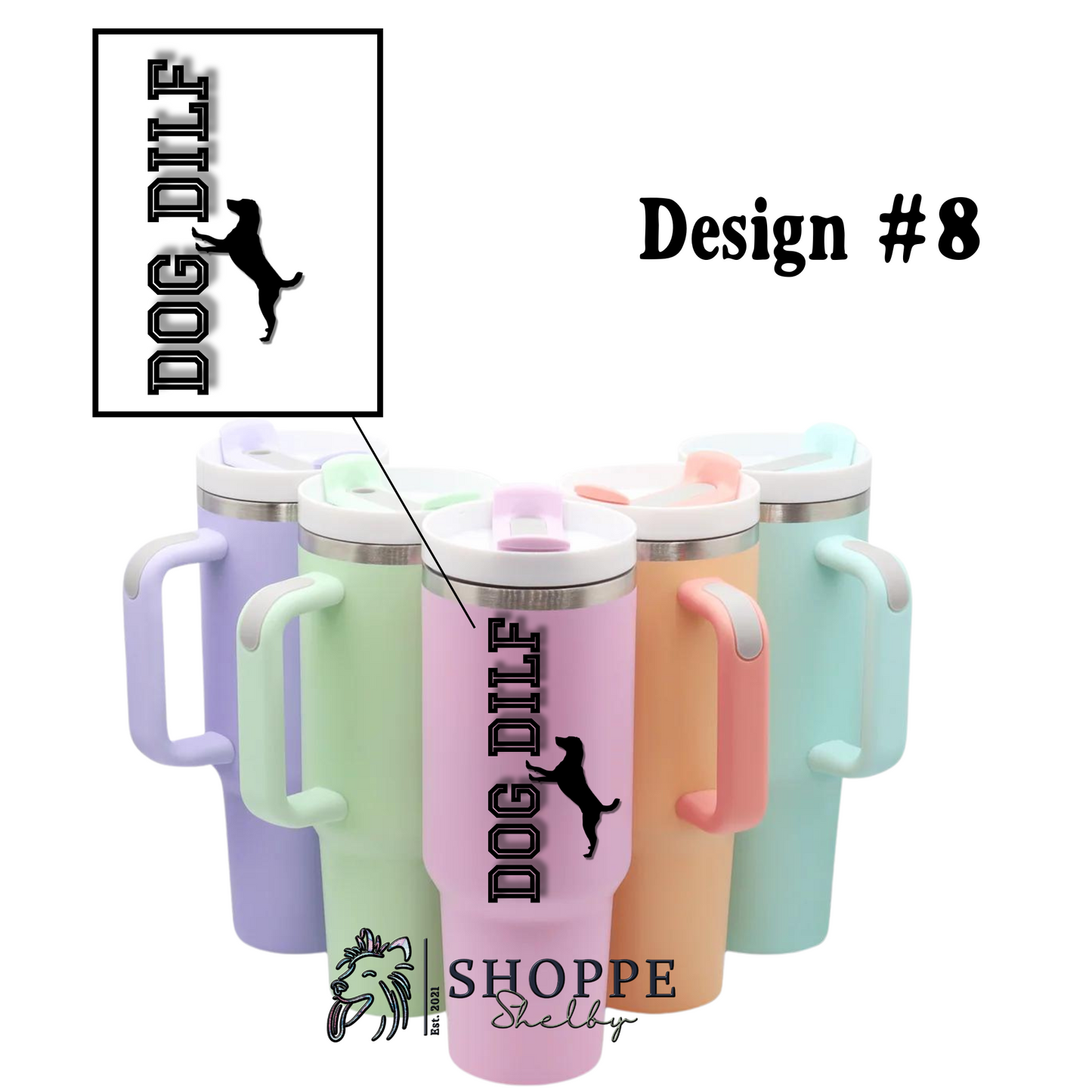 40 oz Matte Colored Tumblers