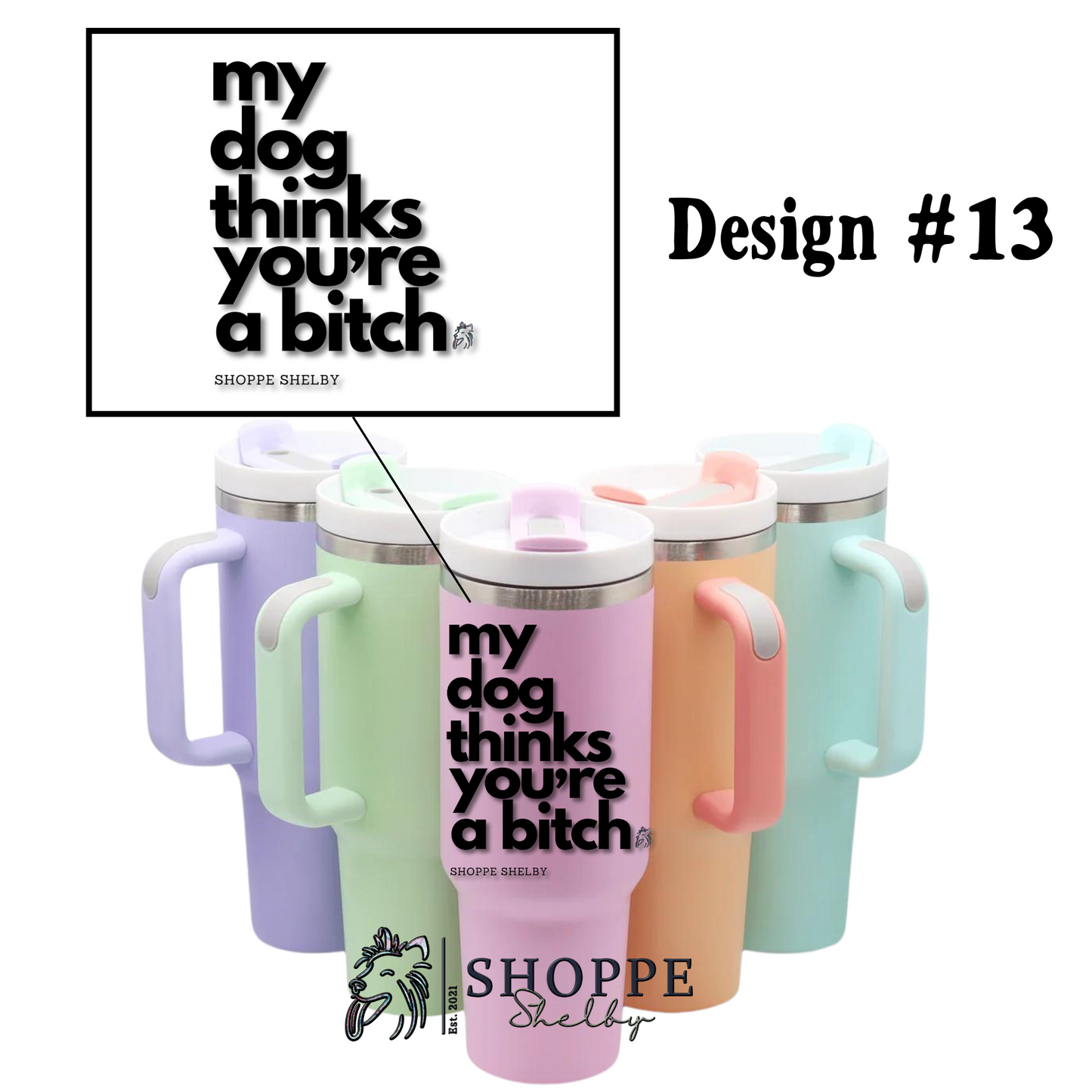 40 oz Matte Colored Tumblers