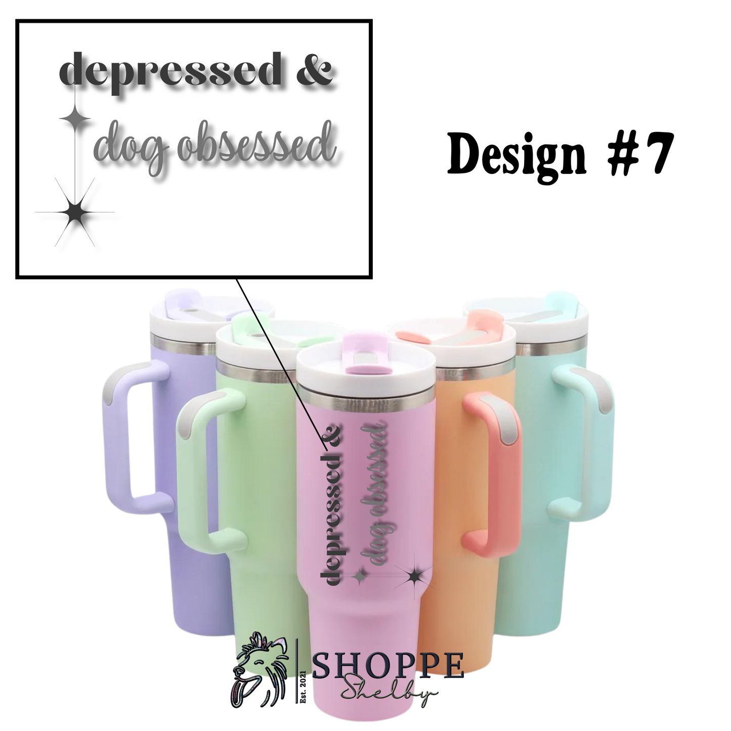 40 oz Matte Colored Tumblers