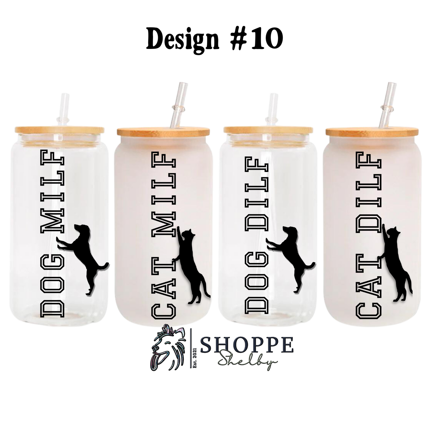 16 oz. Bamboo Lid Glasses