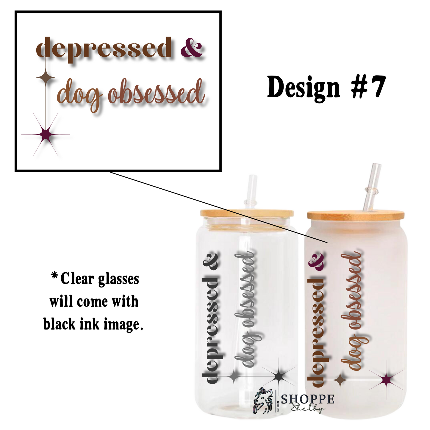 16 oz. Bamboo Lid Glasses