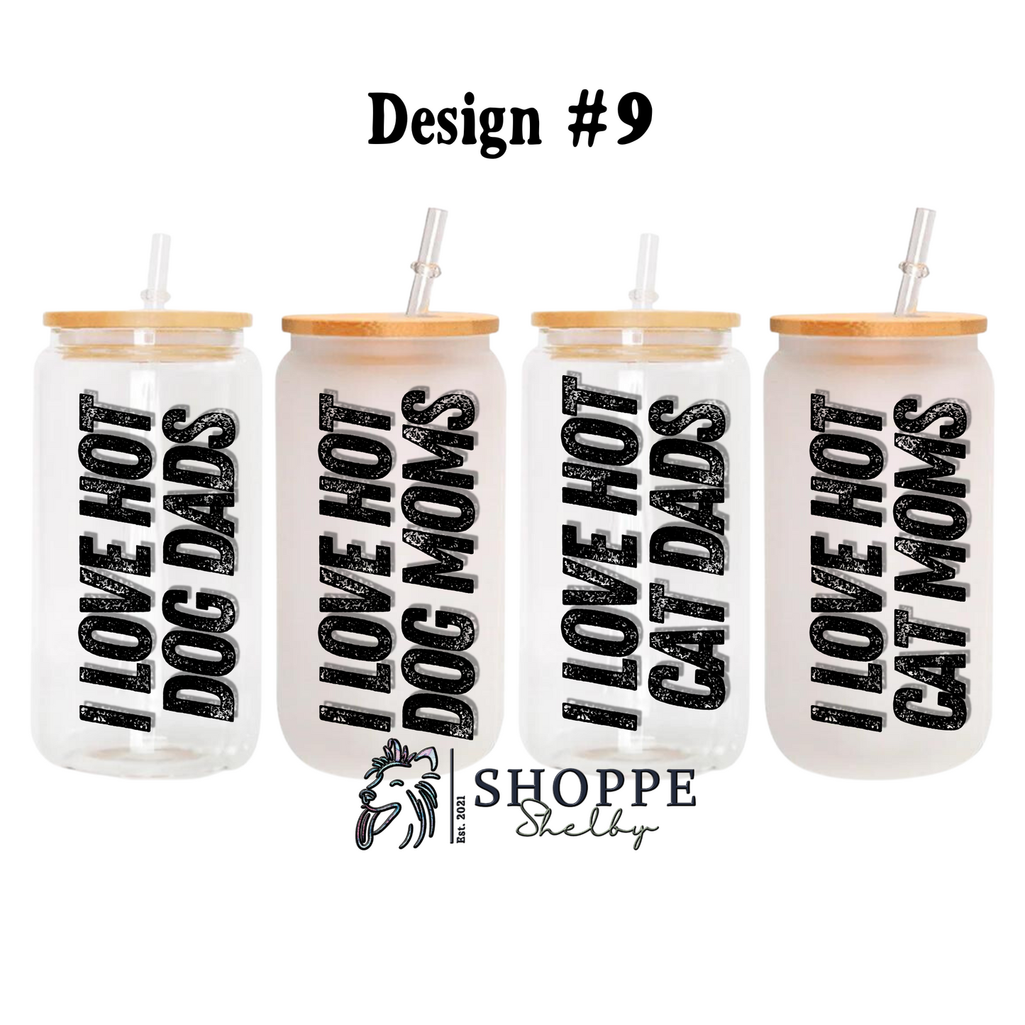 16 oz. Bamboo Lid Glasses