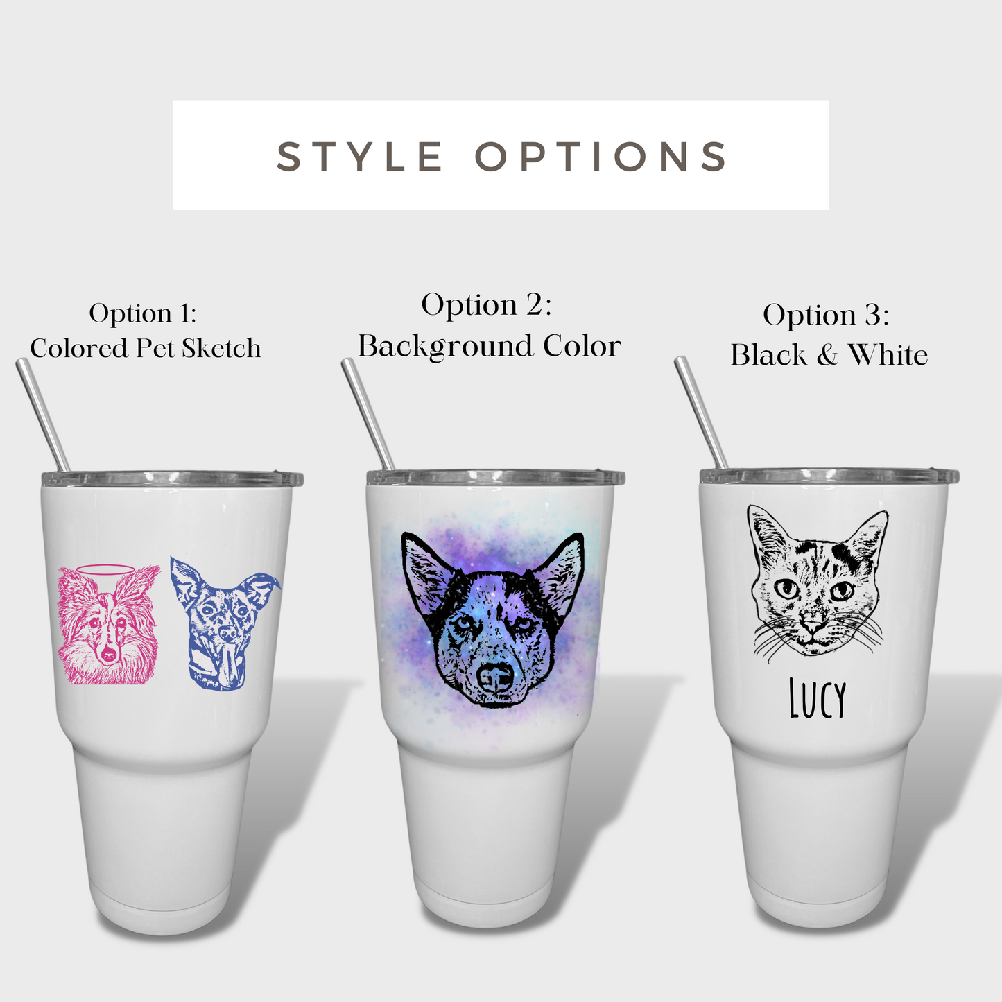 Custom Pet 30oz Car Tumbler