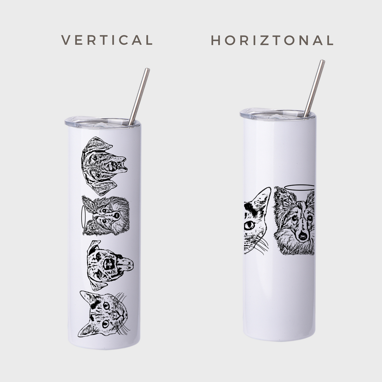 Custom Pet 20 oz Straight Tumbler