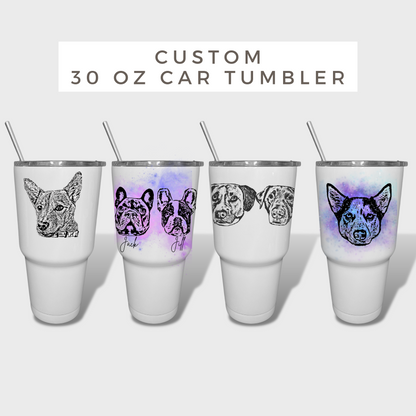 Custom Pet 30oz Car Tumbler