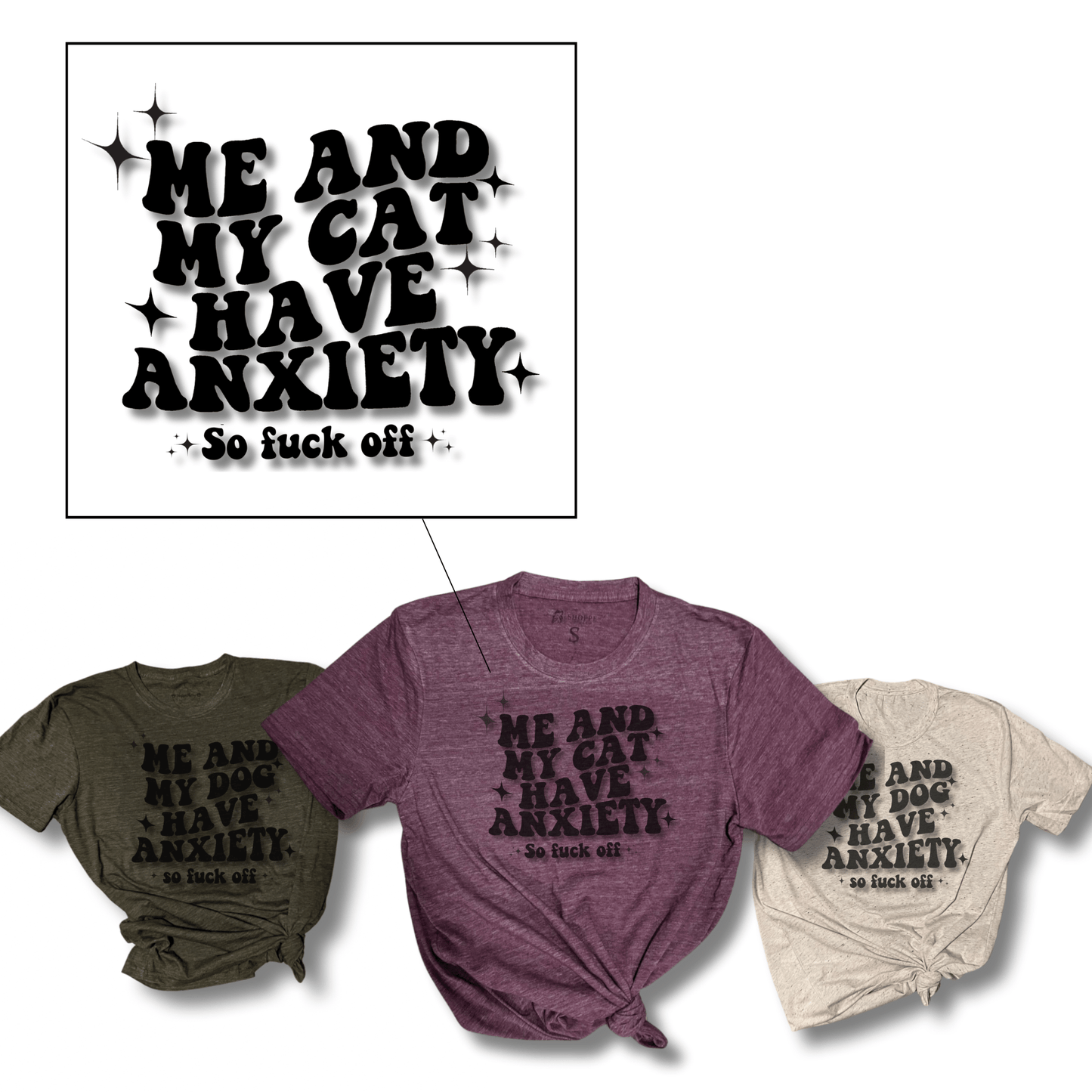 Retro Flowy “Me & My Dog Have Anxiety” T-Shirt